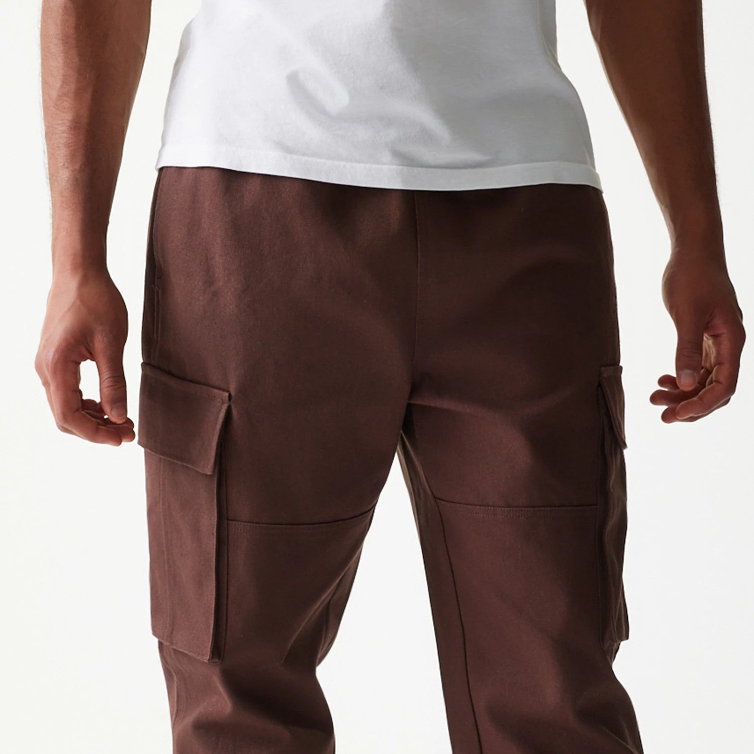 New Era Brown Straight Leg Cargo Joggers-kentox