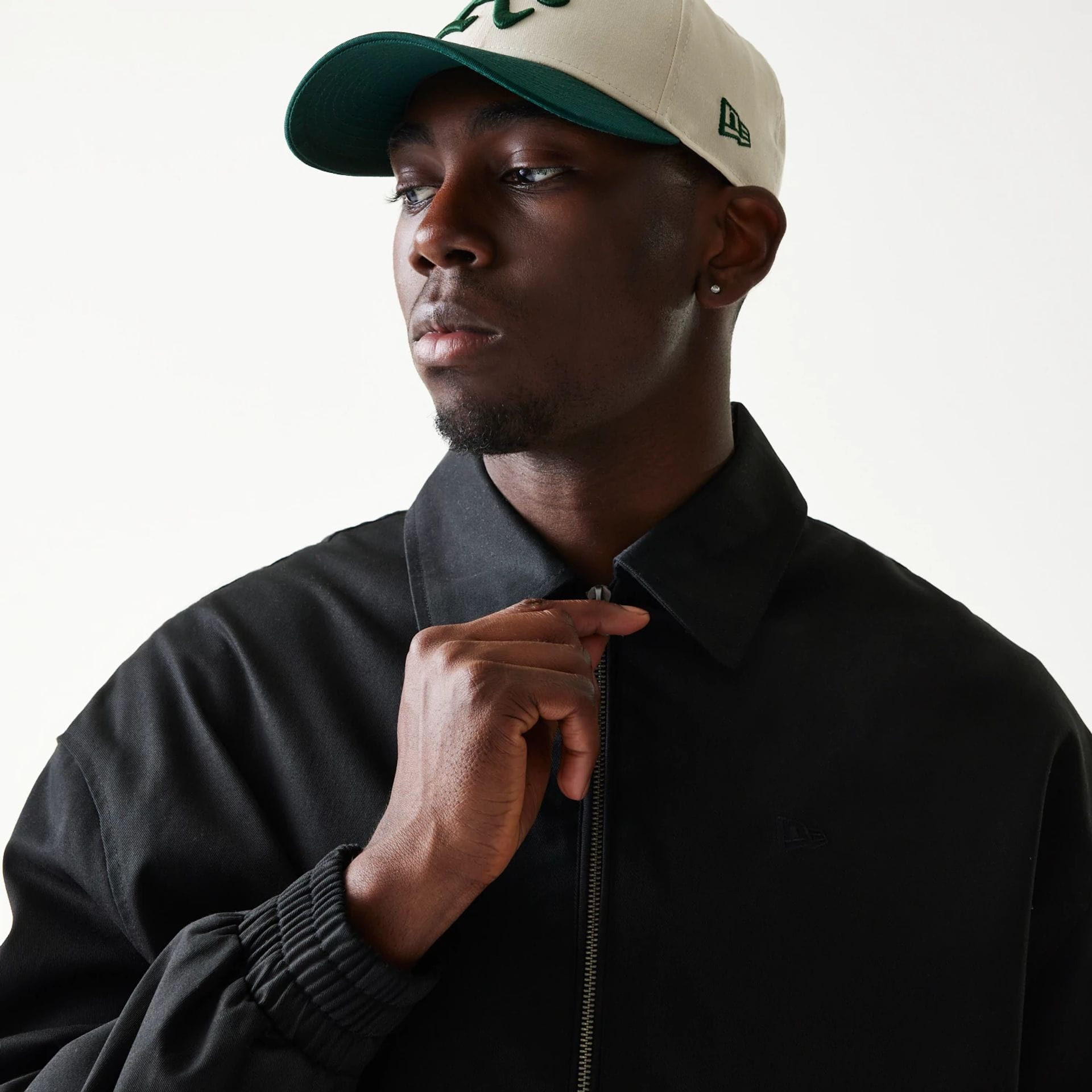 New Era Collared Black Jacket-kentox