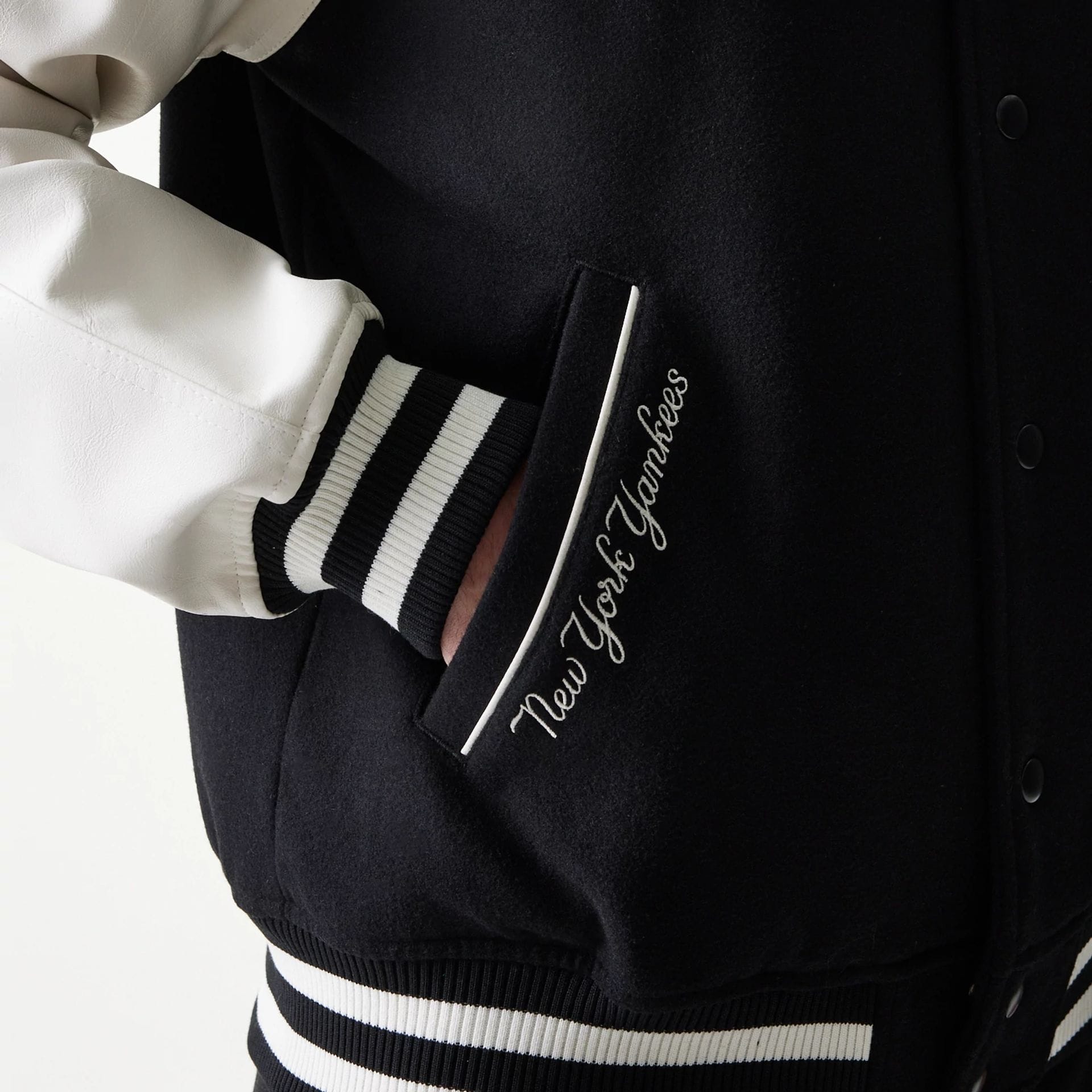 New York Yankees MLB Black Varsity Jacket-kentox