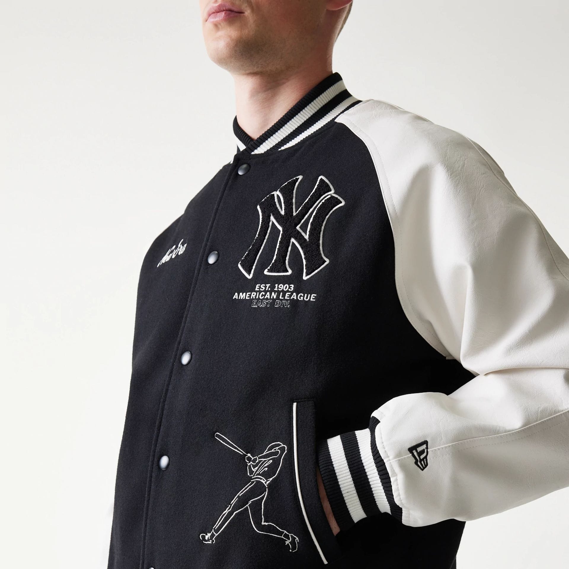 New York Yankees MLB Black Varsity Jacket-kentox