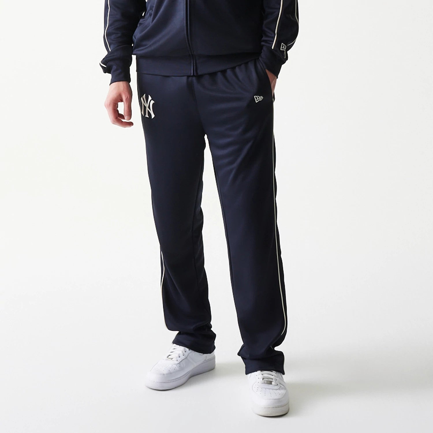 New York Yankees MLB Piping Navy Straight Leg Joggers-kentox