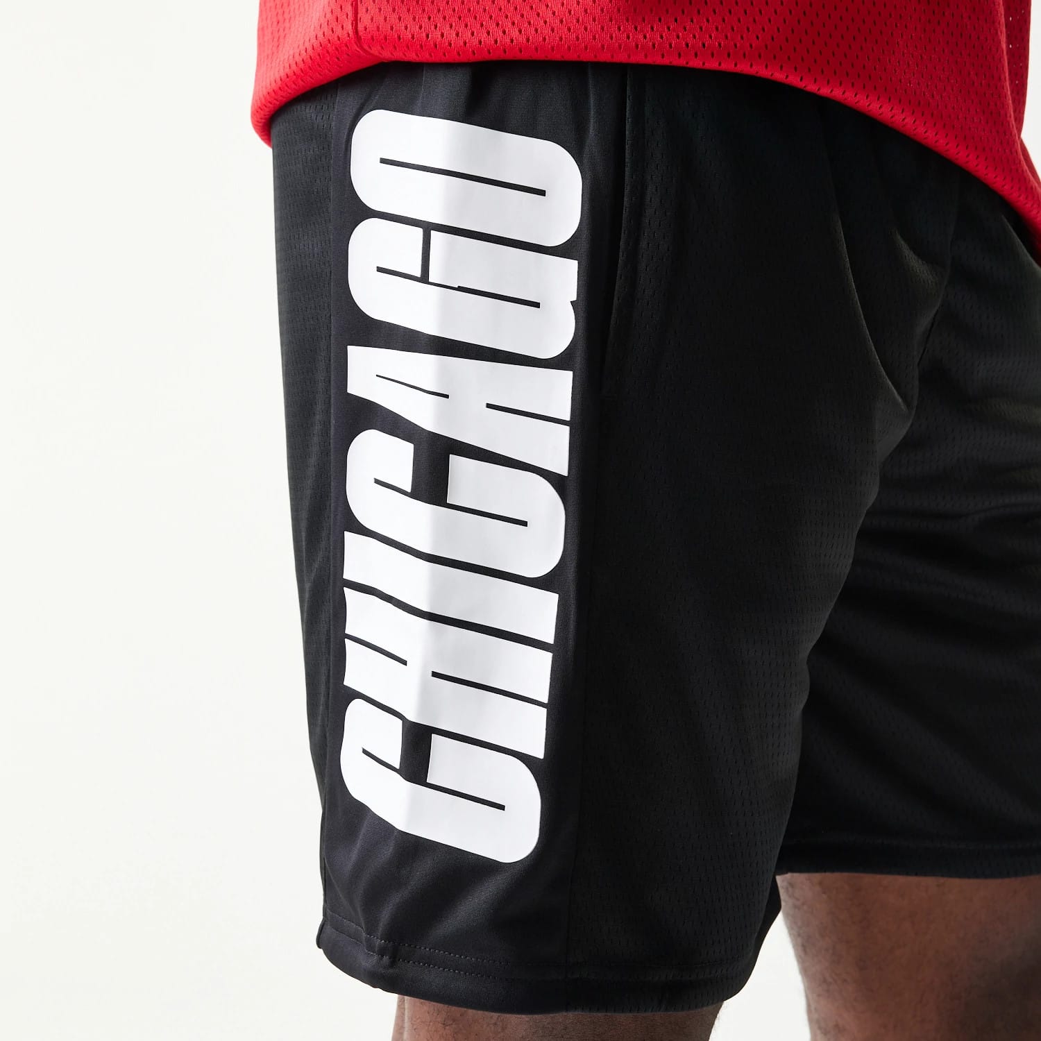 Chicago Bulls NBA Mesh Black Shorts-kentox