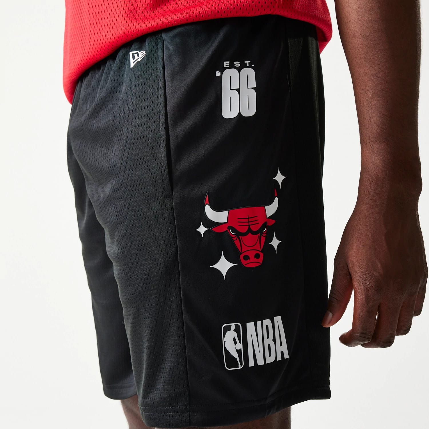 Chicago Bulls NBA Mesh Black Shorts-kentox