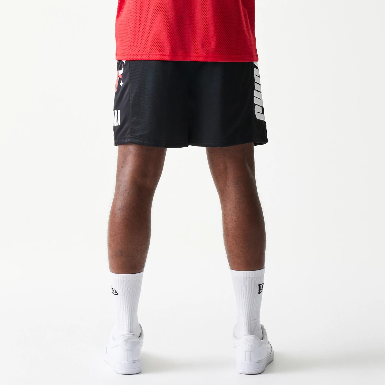 Chicago Bulls NBA Mesh Black Shorts-kentox
