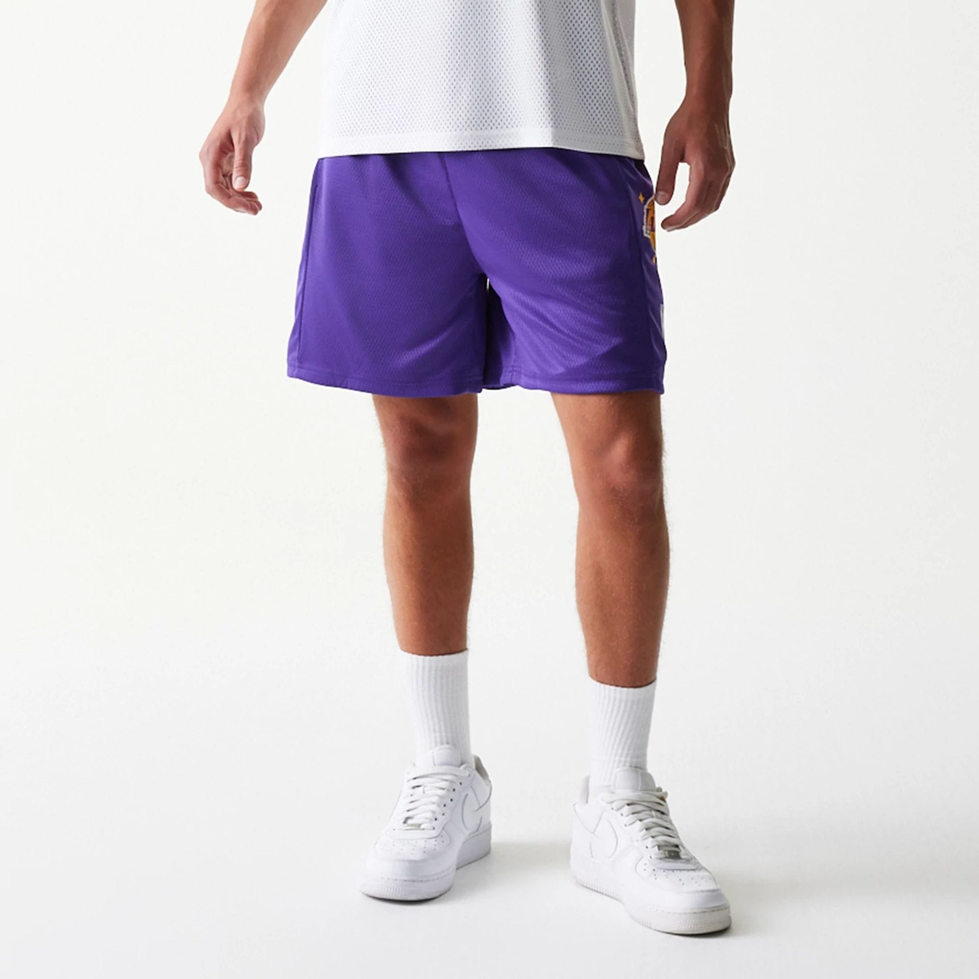 LA Lakers NBA Mesh Purple Shorts-kentox