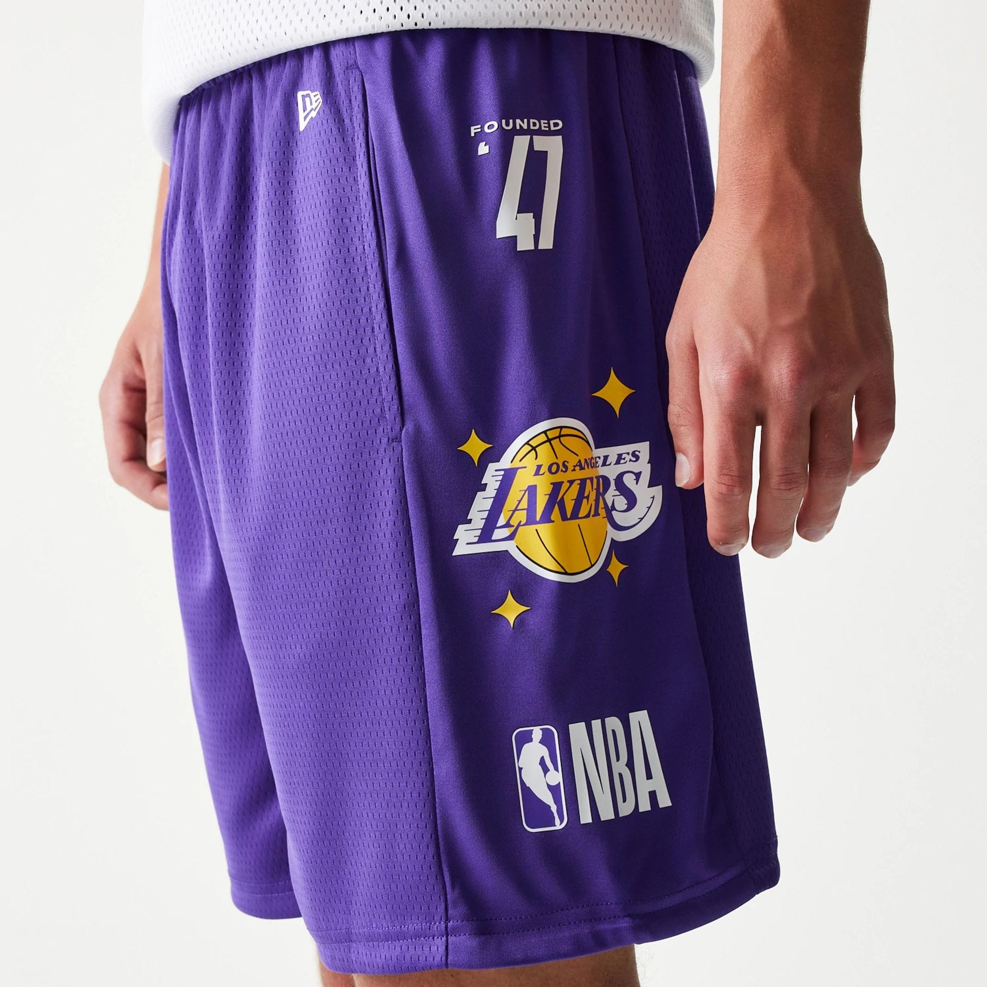 LA Lakers NBA Mesh Purple Shorts-kentox