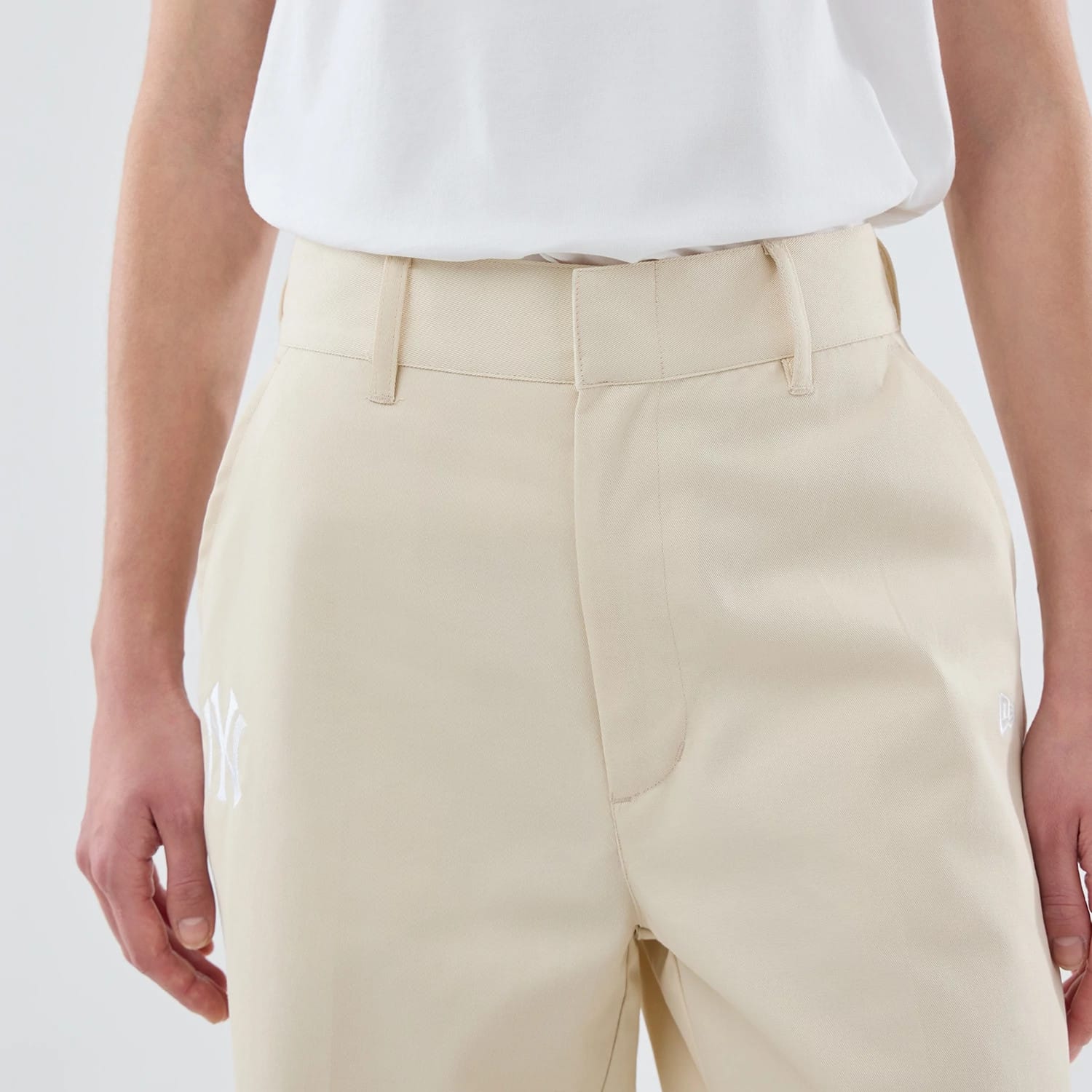 New York Yankees Womens MLB Cream Chino Trousers-kentox