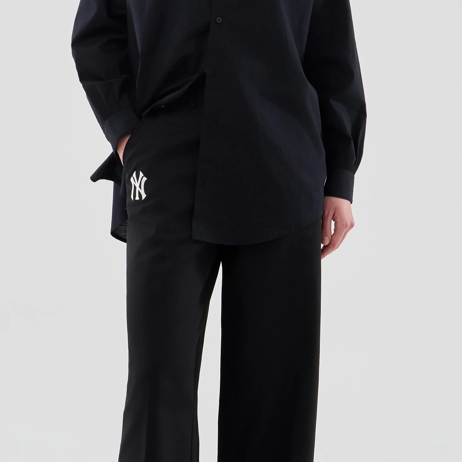 New York Yankees Womens MLB Black Chino Trousers-kentox