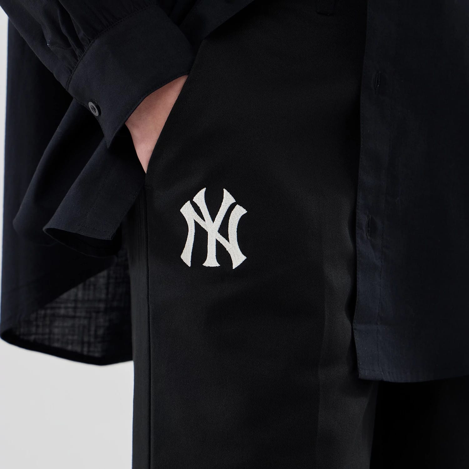 New York Yankees Womens MLB Black Chino Trousers-kentox