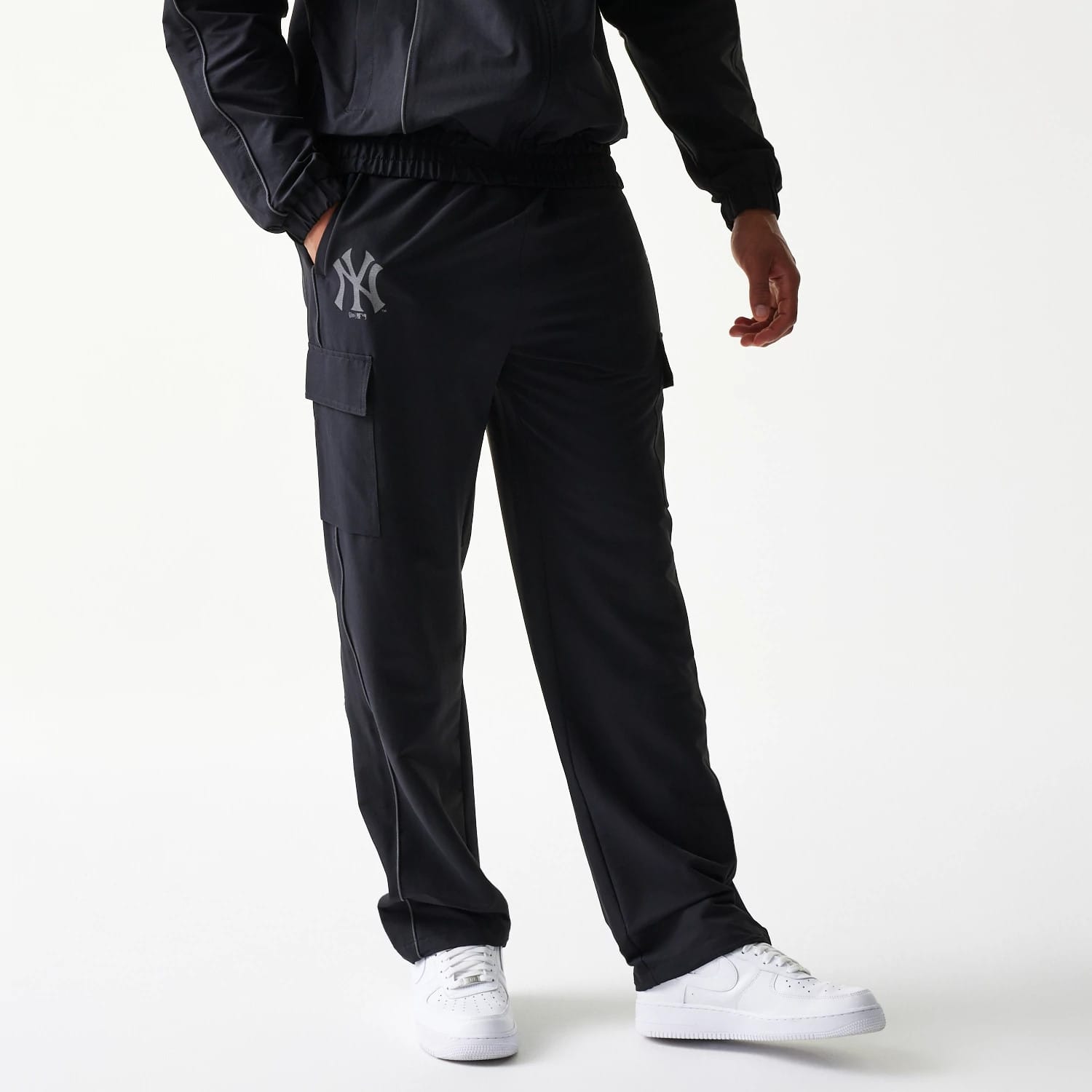 New York Yankees MLB Utility Black Straight Leg Cargo Joggers-kentox