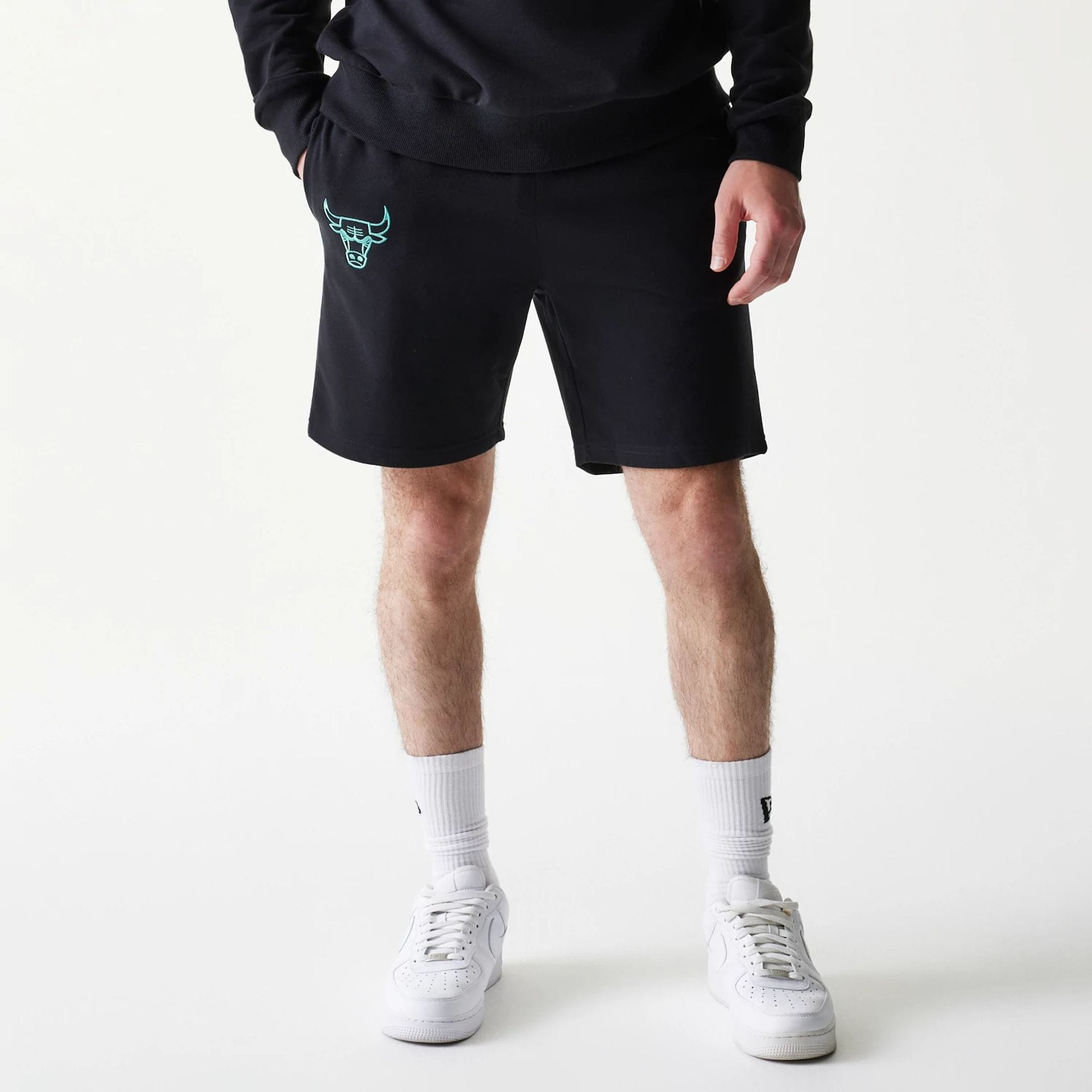 Chicago Bulls NBA League Essential Black Shorts-kentox