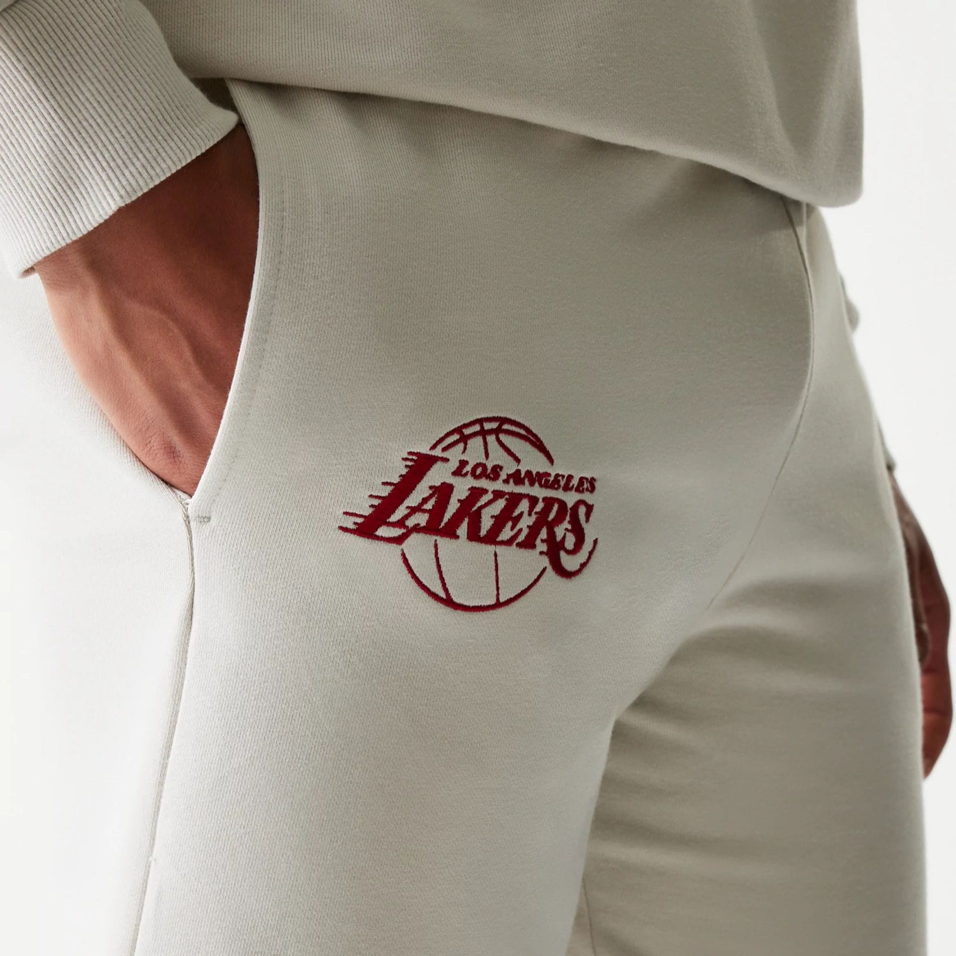 LA Lakers NBA League Essential Light Beige Shorts-kentox
