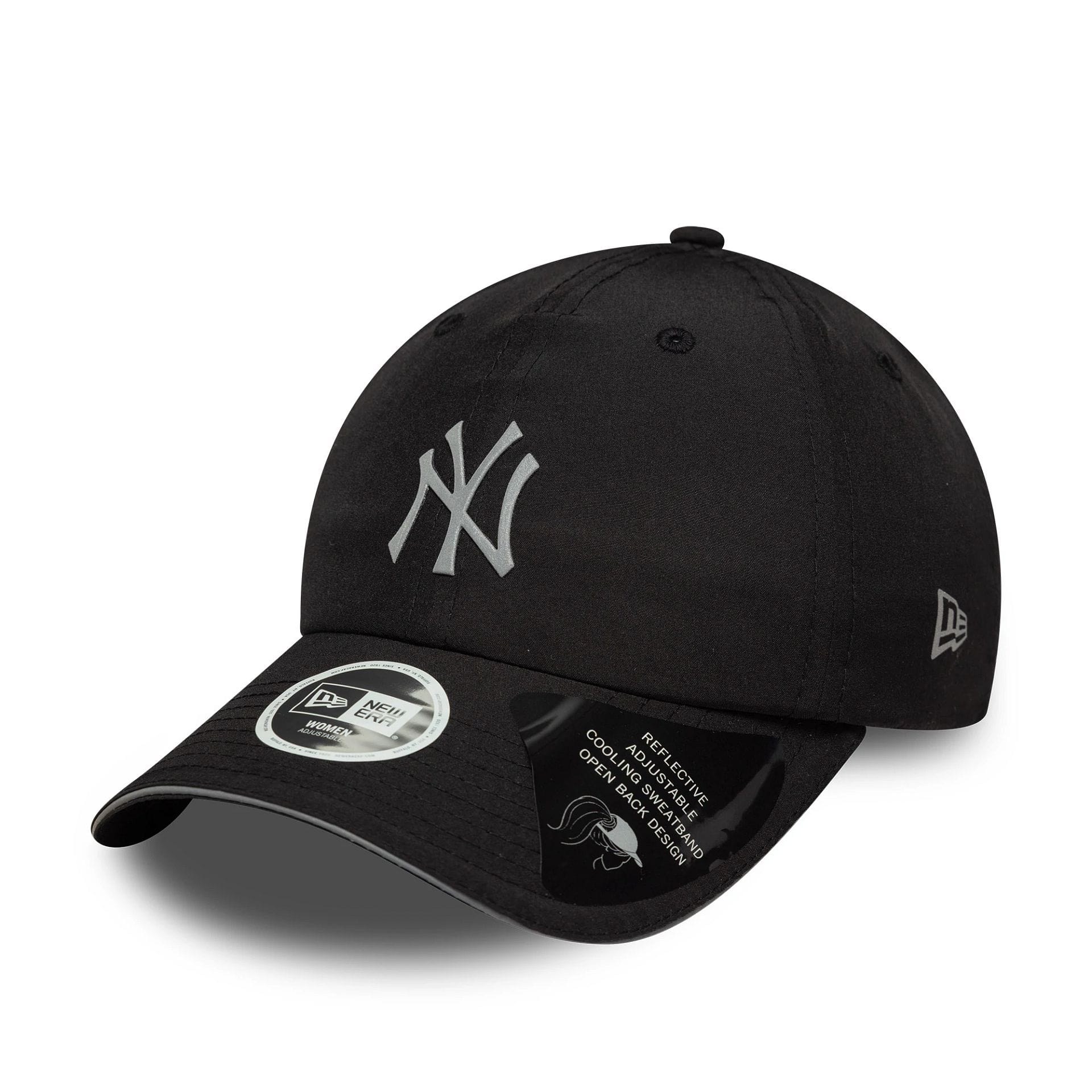 New York Yankees Womens MLB Pony Tail Black Open Back Cap-kentox