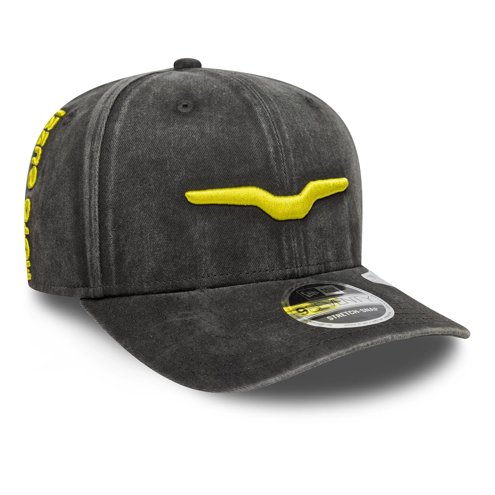 Moto Guzzi Washed Black 9SEVENTY Stretch Snap Cap-kentox