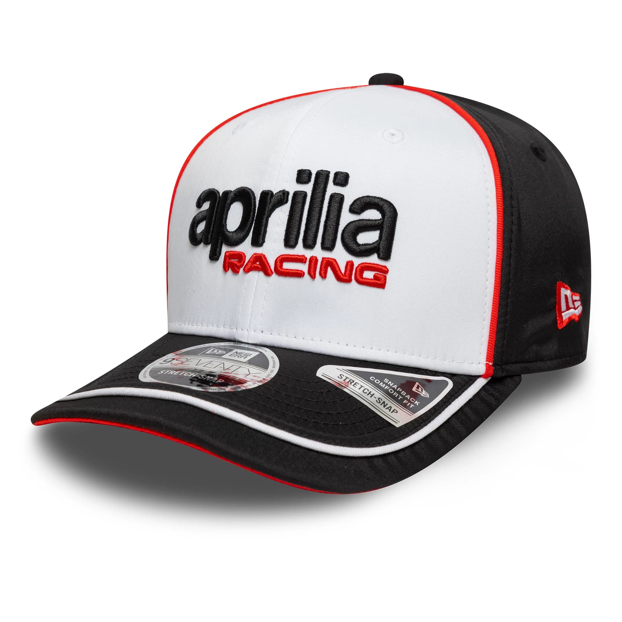 Aprilia Logo White 9SEVENTY Stretch Snap Cap-kentox