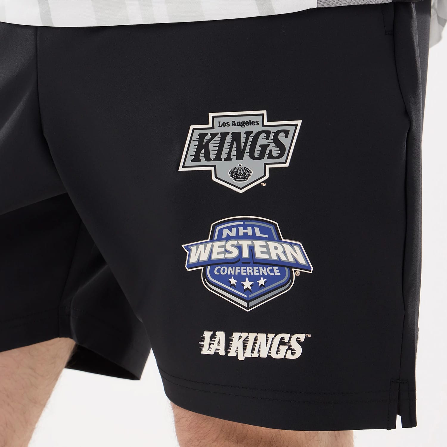 LA Kings NHL Match Black Oversized Shorts-kentox