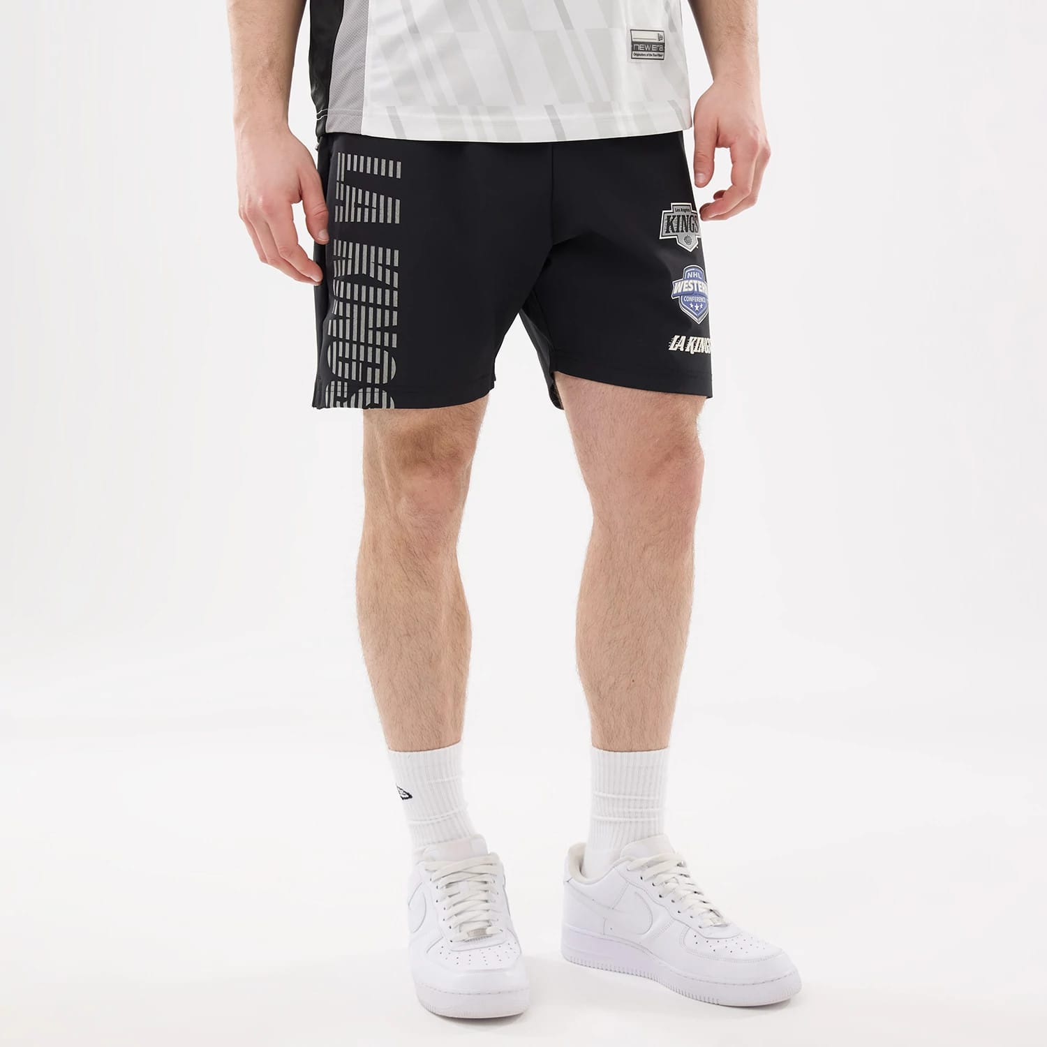 LA Kings NHL Match Black Oversized Shorts-kentox
