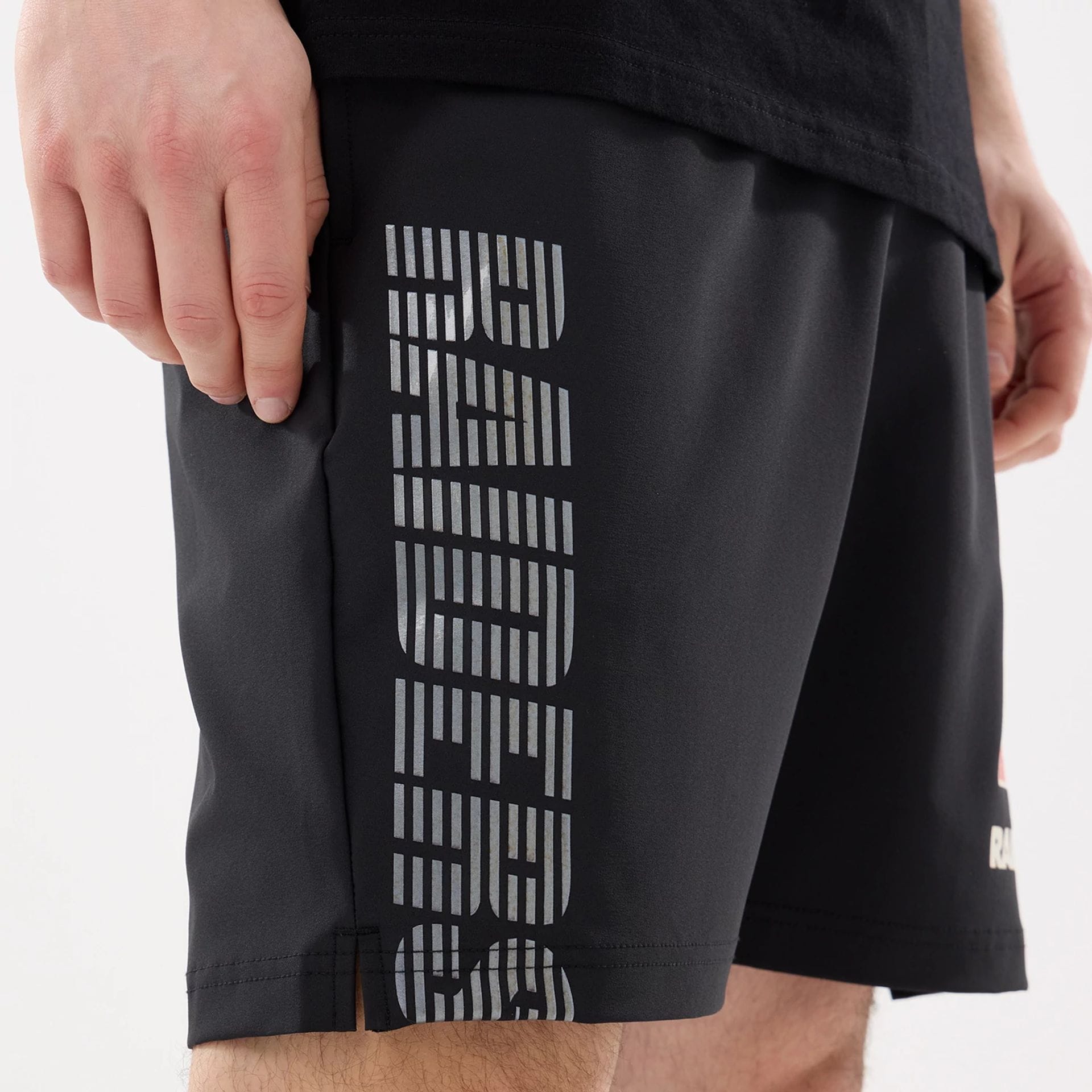 Las Vegas Raiders NFL Match Black Oversized Shorts-kentox