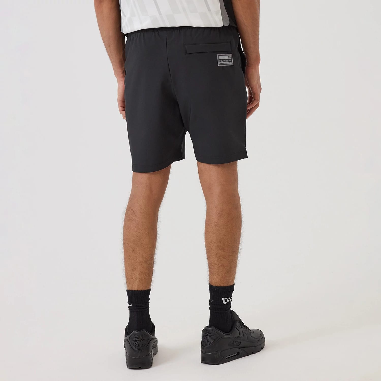 Brooklyn Nets NBA Match Black Oversized Shorts-kentox