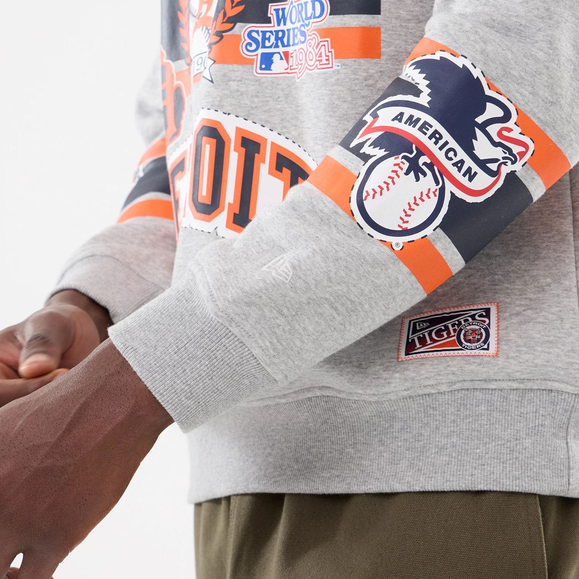Detroit Tigers MLB Sport Classic Grey Crew Neck Sweater-kentox