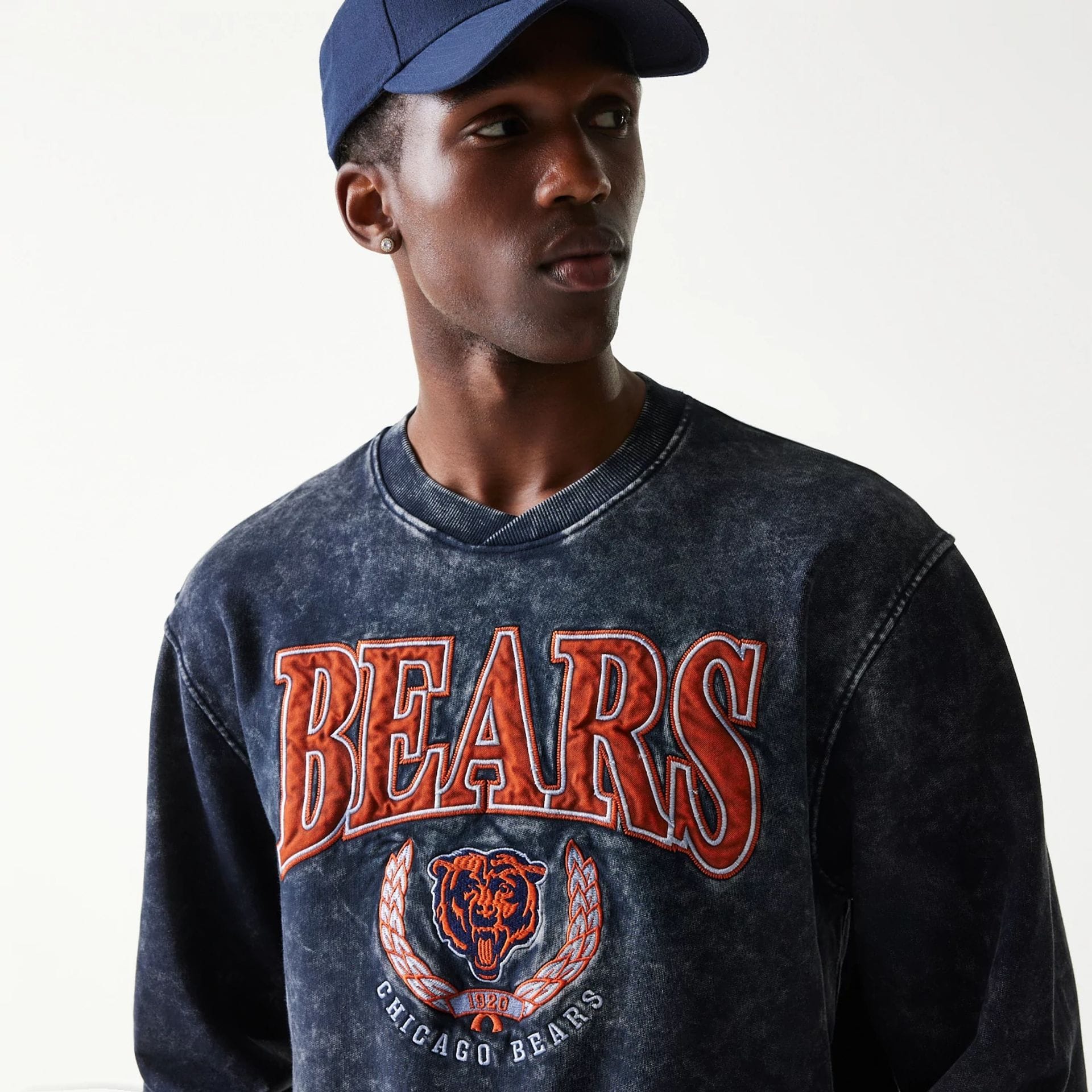 Chicago Bears NFL Navy Crew Neck Sweater-kentox