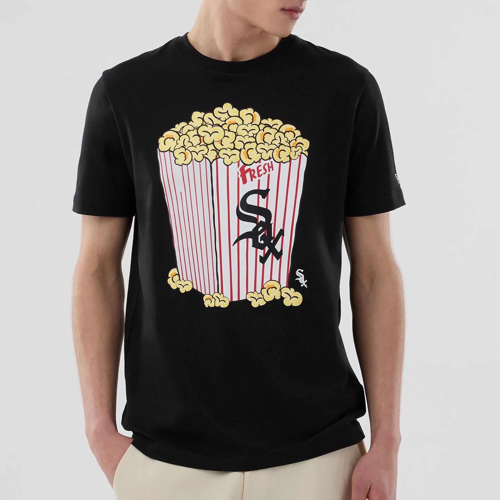 Chicago White Sox MLB Popcorn Black T-Shirt-kentox