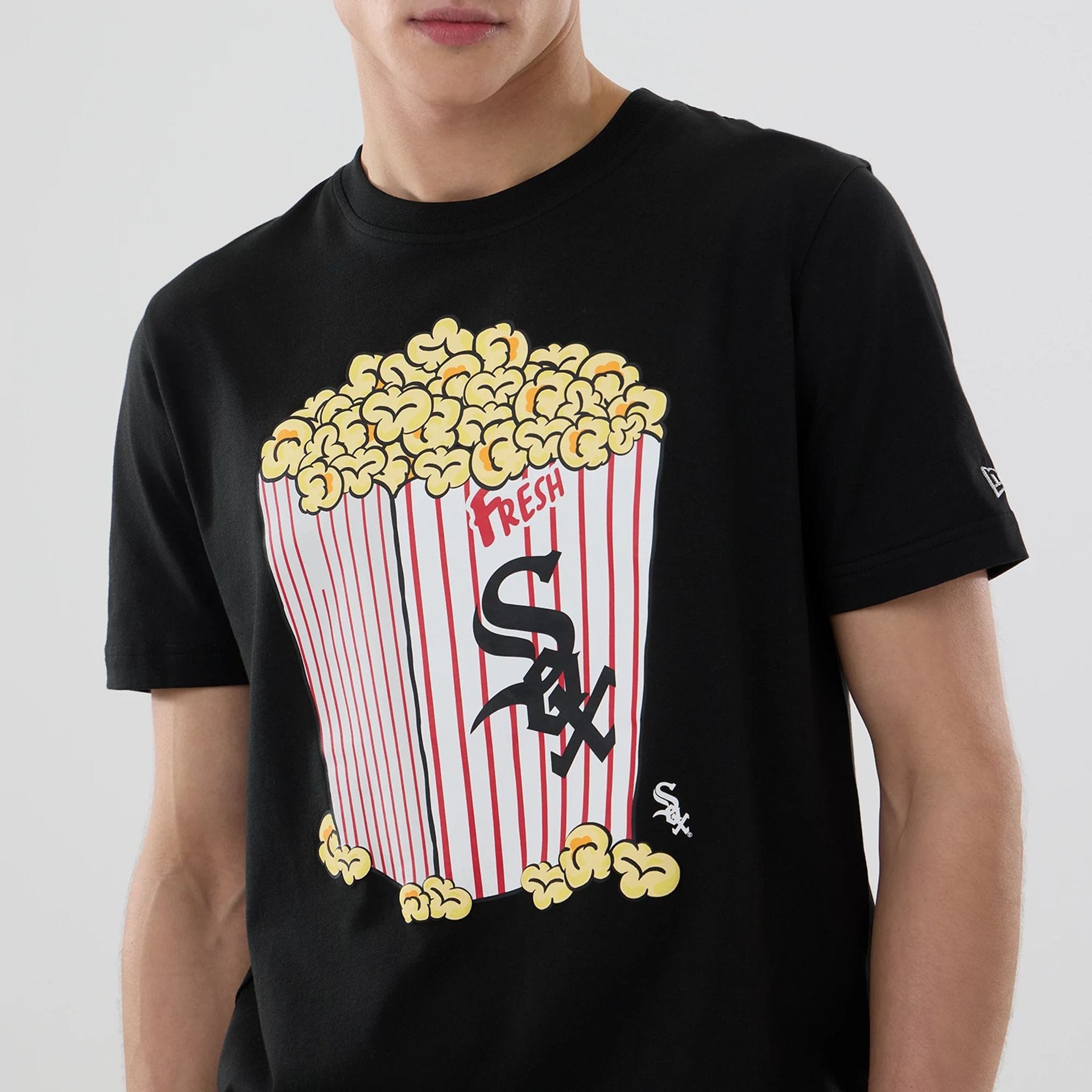 Chicago White Sox MLB Popcorn Black T-Shirt-kentox