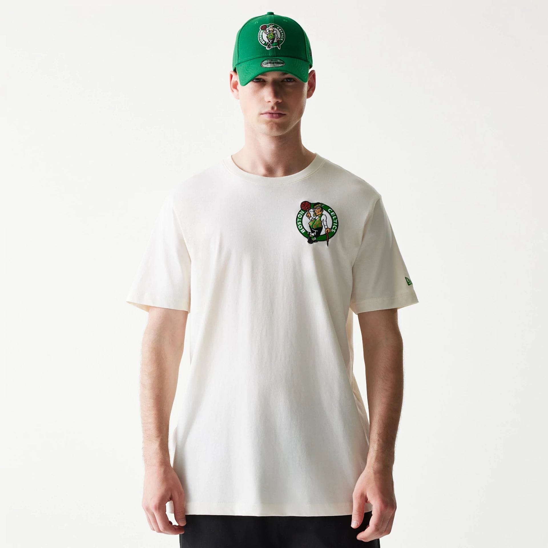 Boston Celtics NBA Hotdog Cream T-Shirt-kentox
