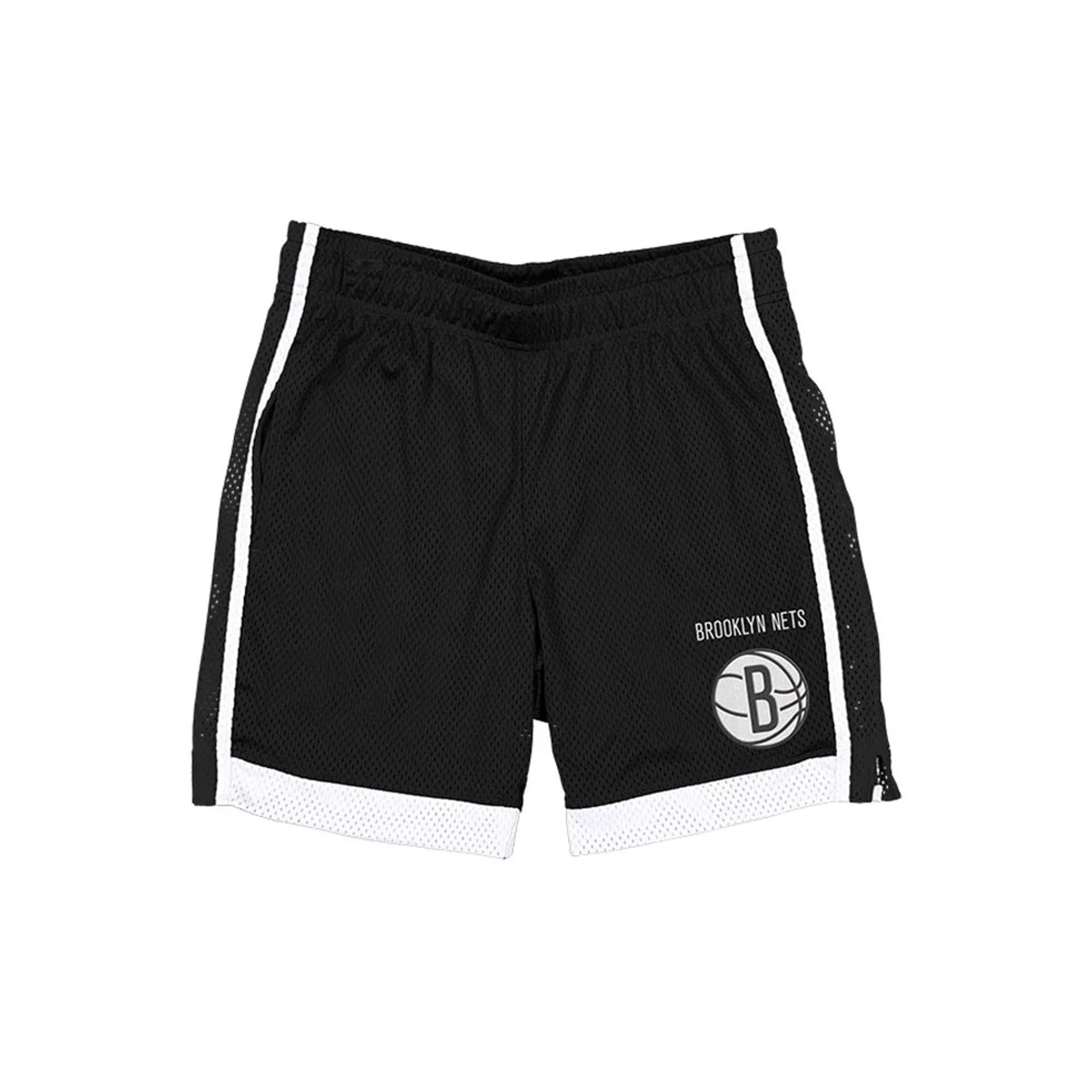Brooklyn Nets NBA Black Mesh Shorts-kentox