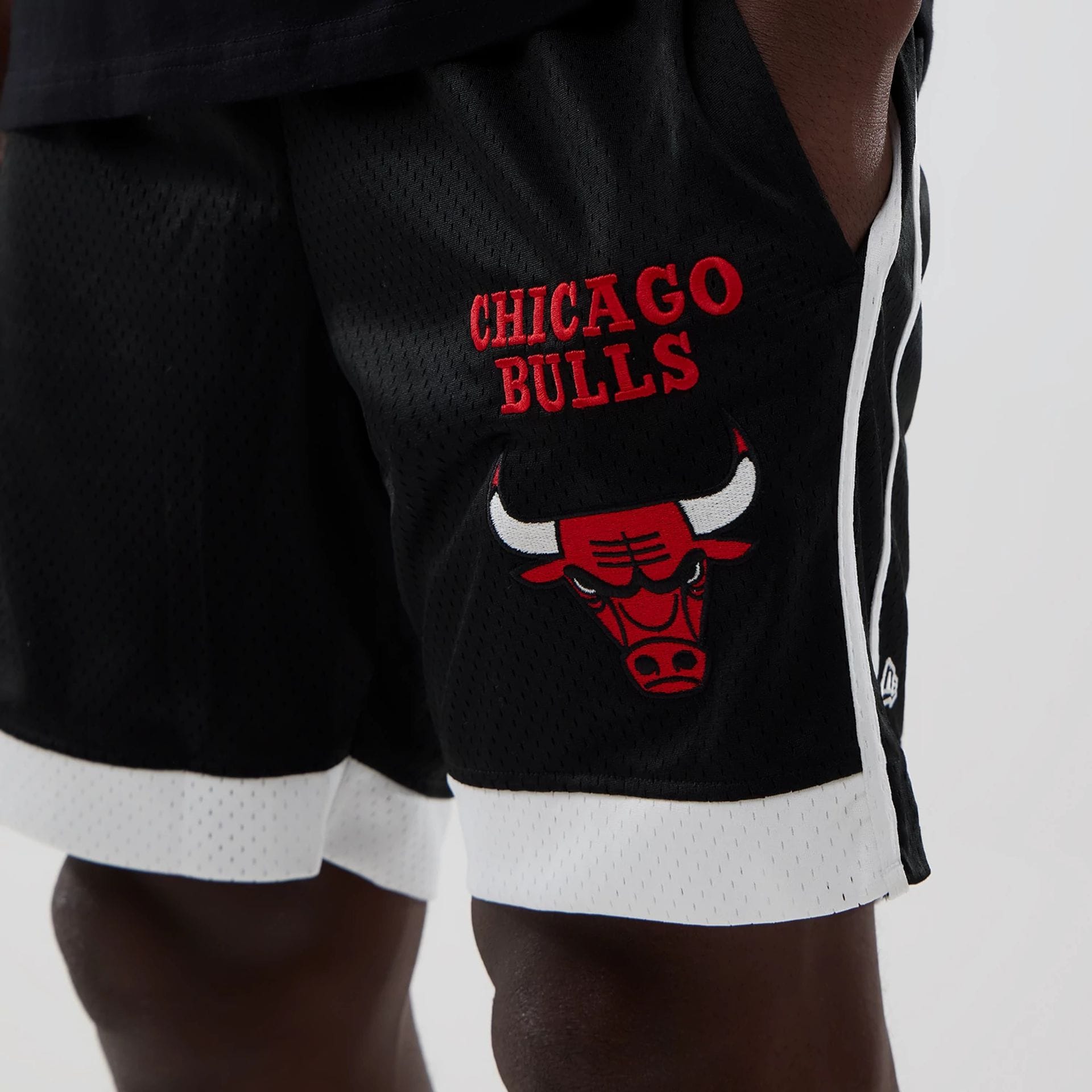 Chicago Bulls NBA Black Mesh Shorts-kentox