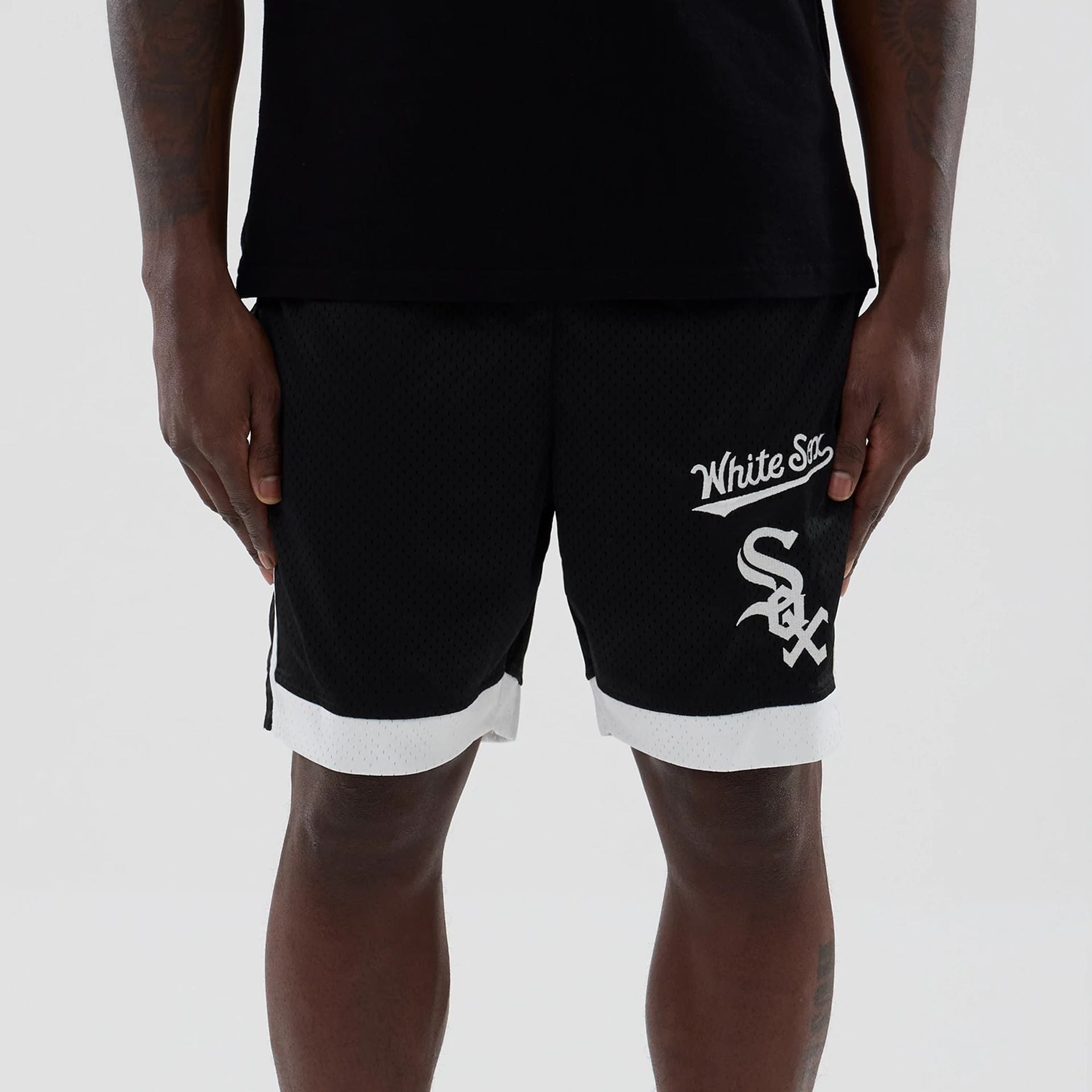 Chicago White Sox MLB Black Mesh Shorts-kentox