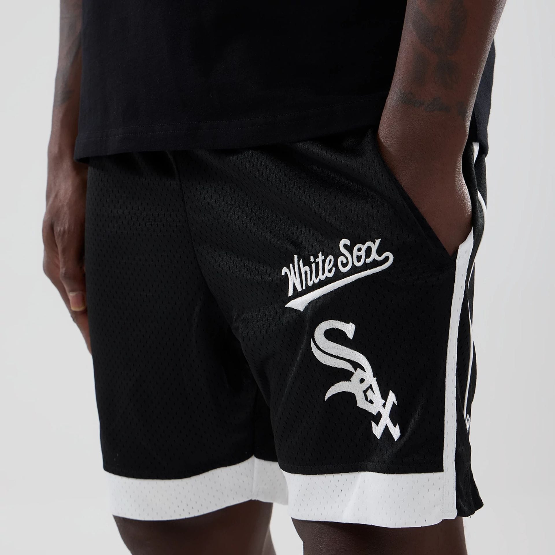 Chicago White Sox MLB Black Mesh Shorts-kentox