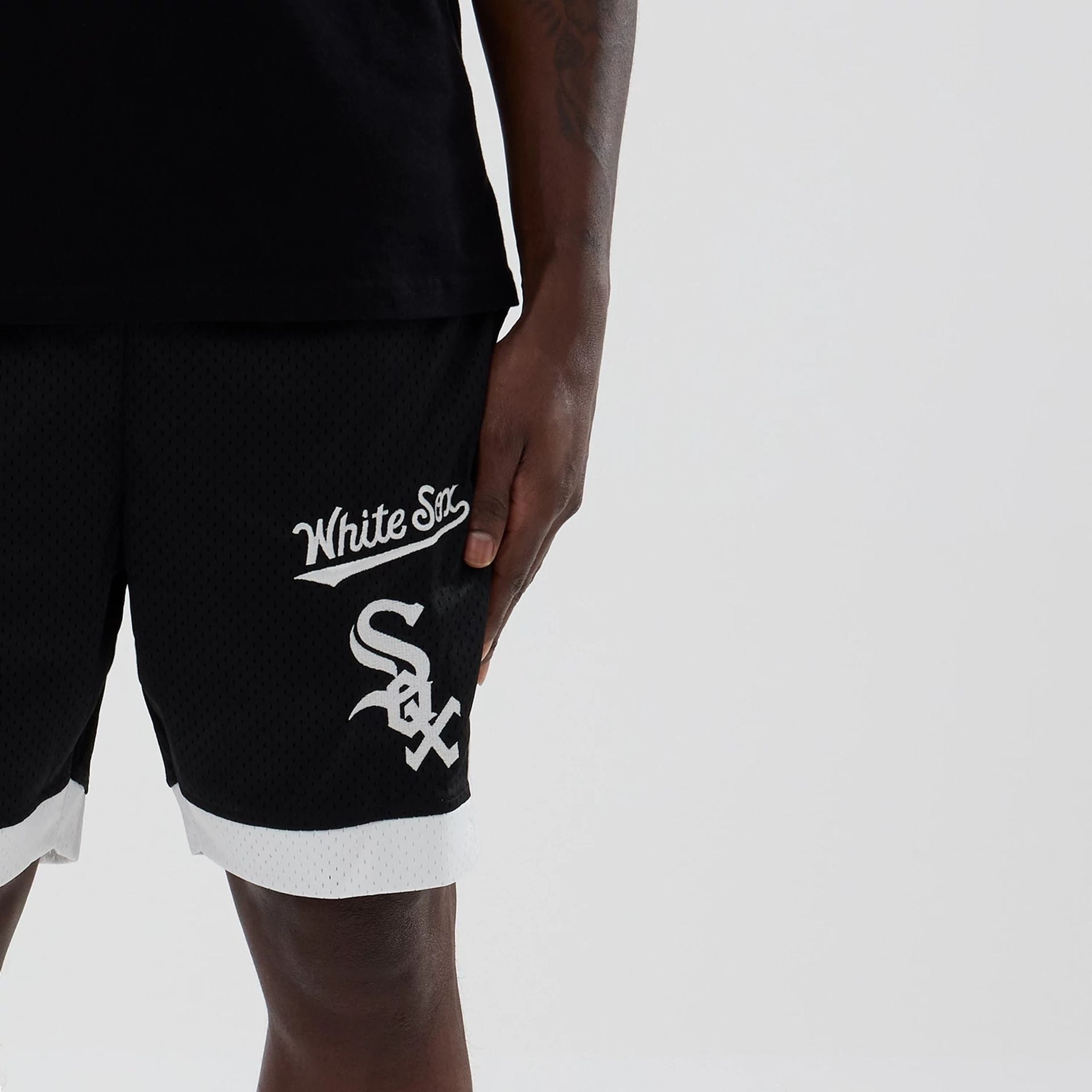 Chicago White Sox MLB Black Mesh Shorts-kentox