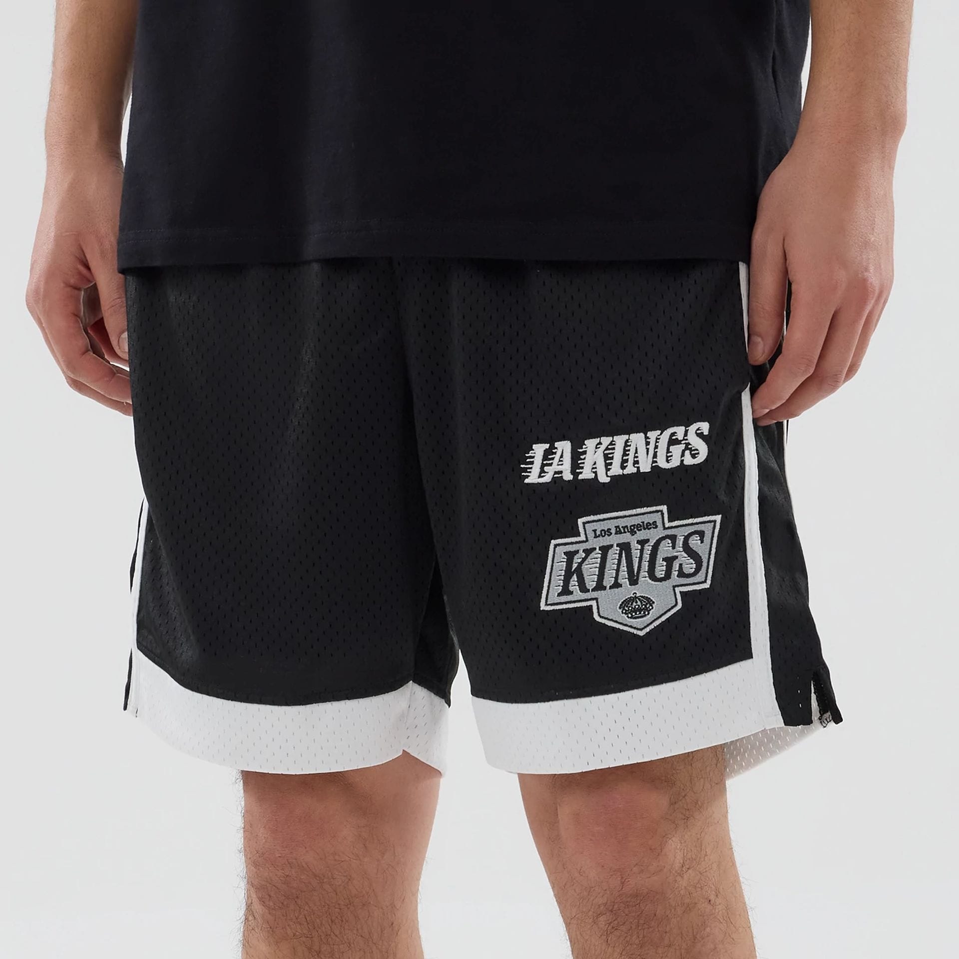 LA Kings NHL Black Mesh Shorts-kentox