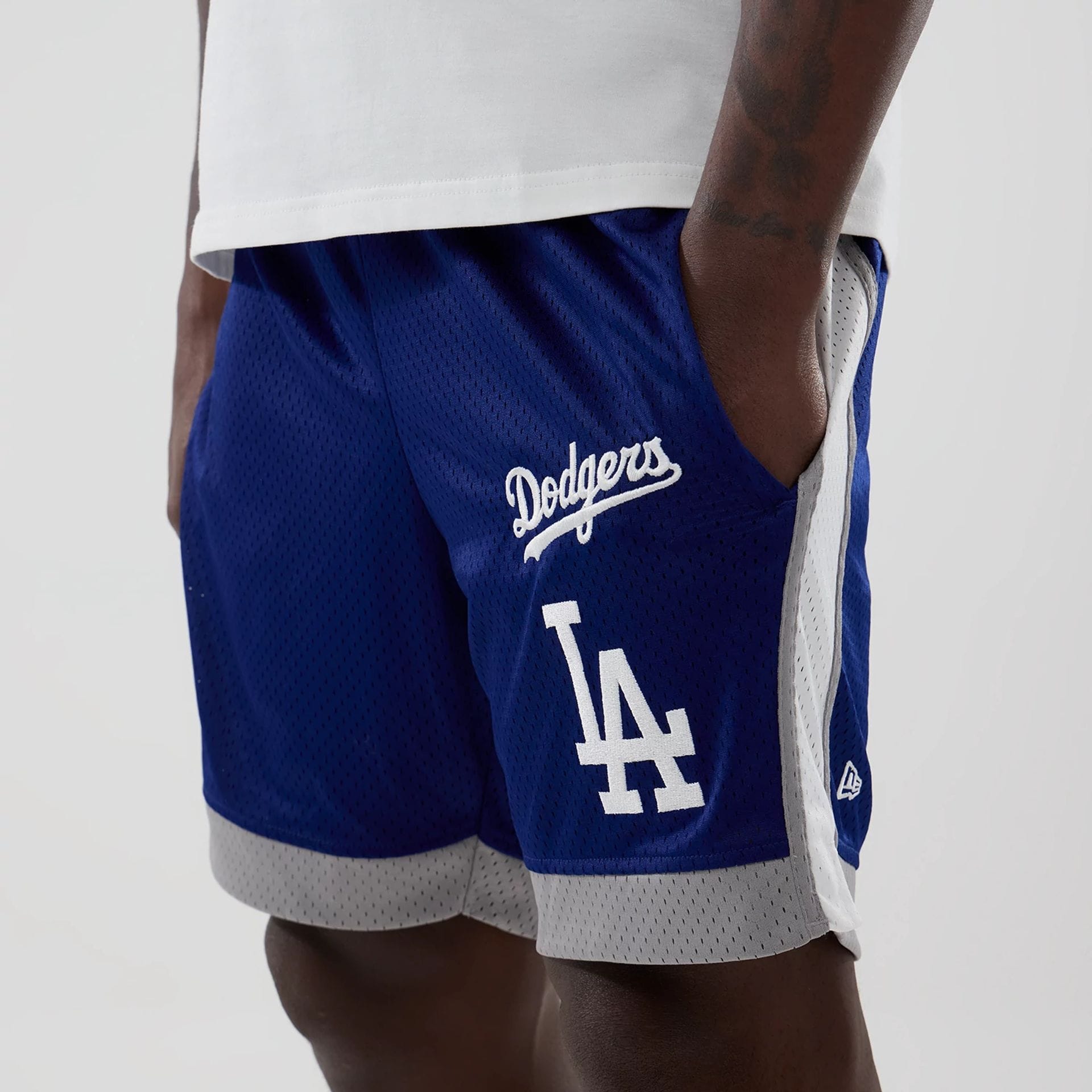 LA Dodgers MLB Dark Blue Mesh Shorts-kentox