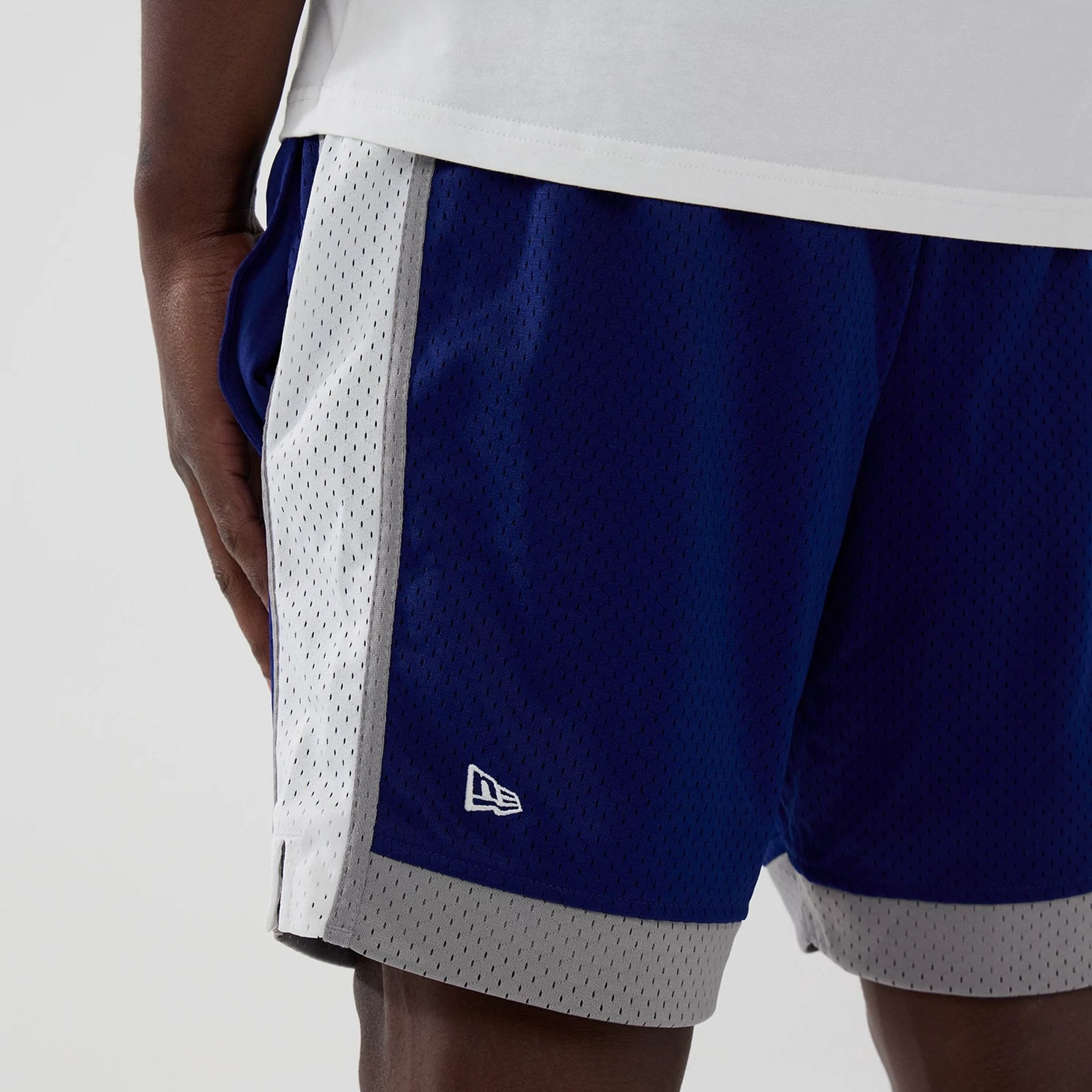 LA Dodgers MLB Dark Blue Mesh Shorts-kentox