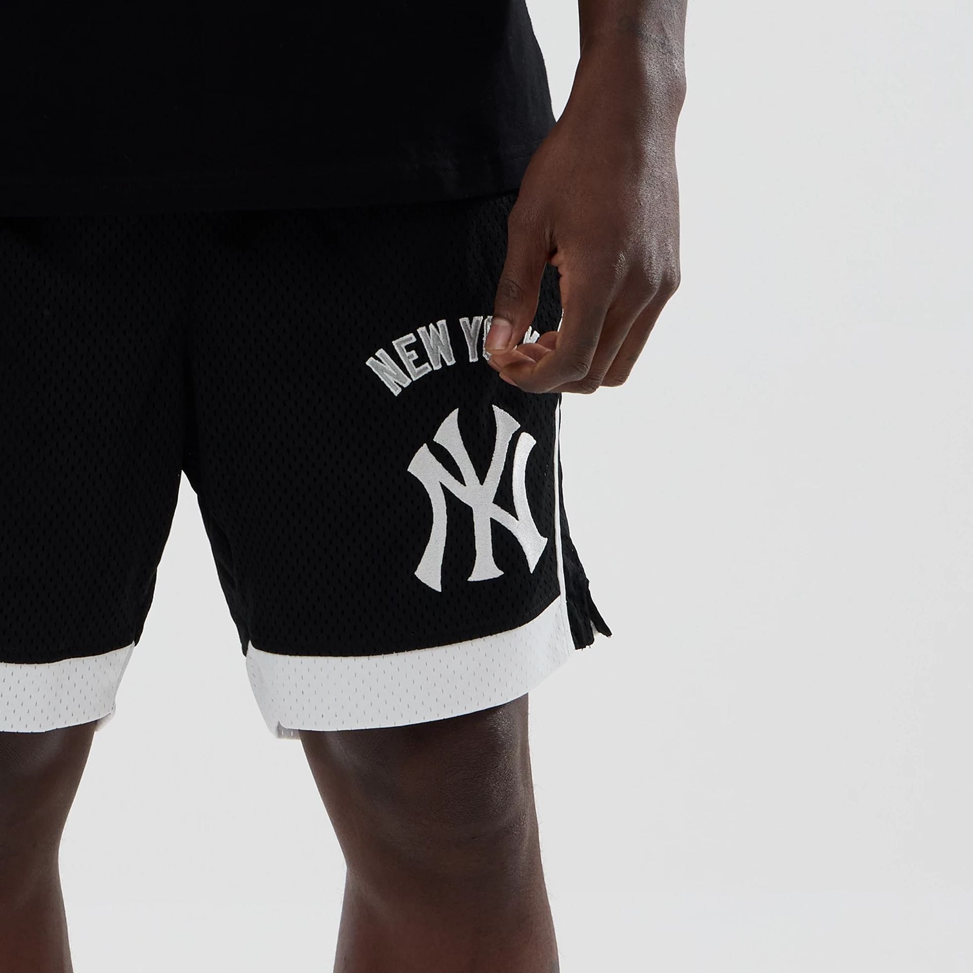 New York Yankees MLB Black Mesh Shorts-kentox