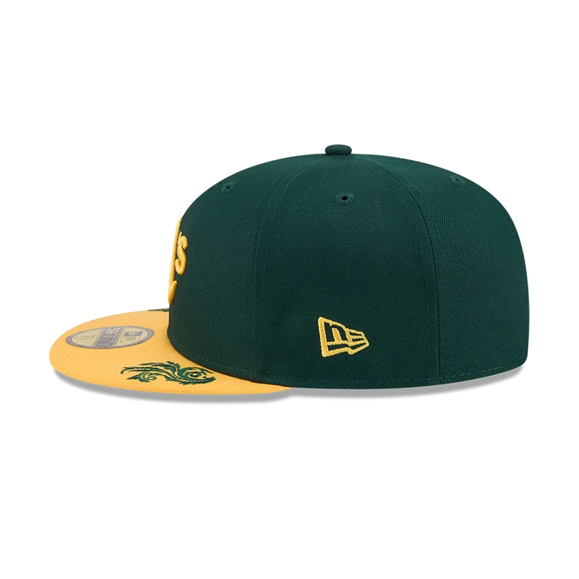 Athletics MLB Script Dark Green 59FIFTY Fitted Cap-kentox