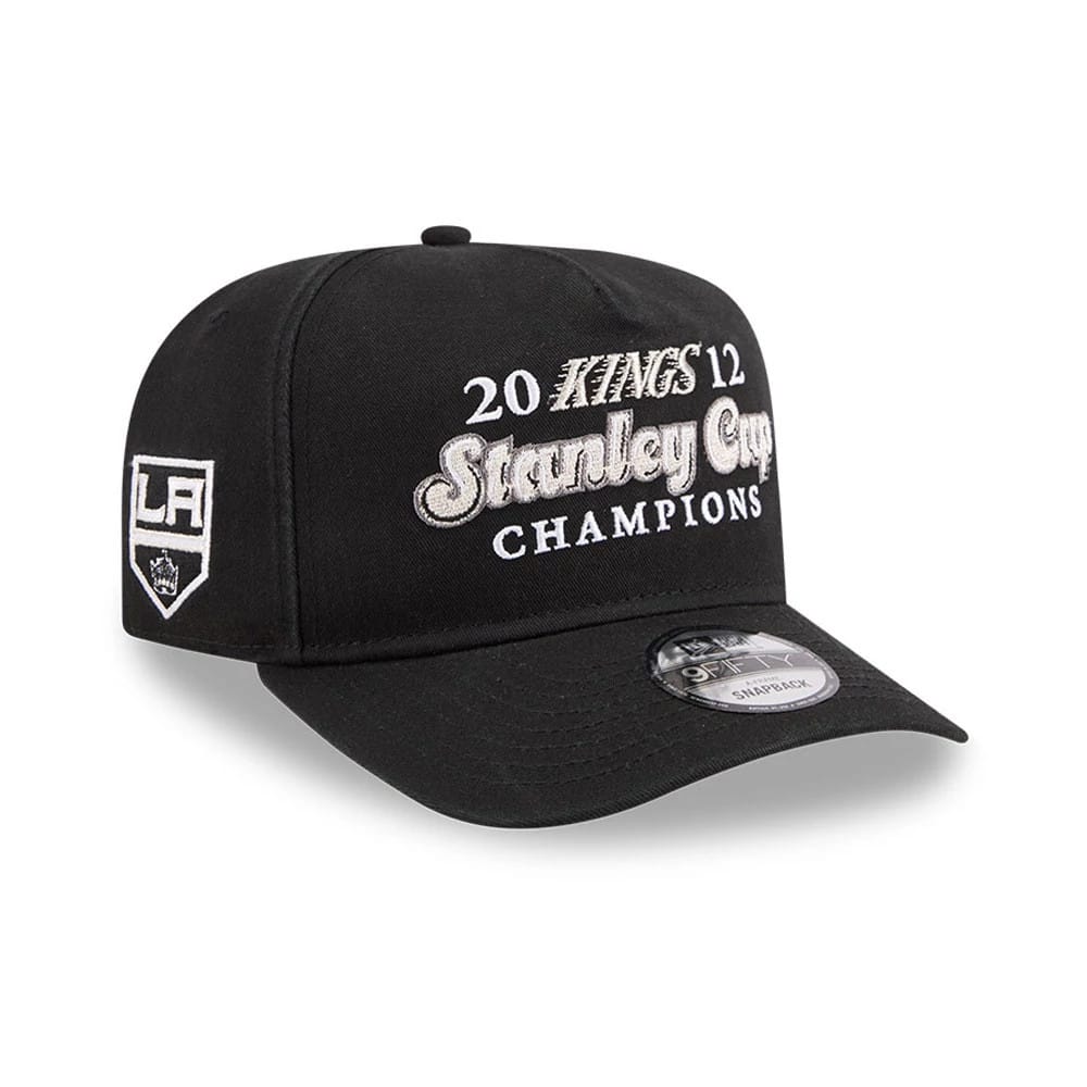 LA Kings NHL Historic Black 9FIFTY A-Frame Snapback Adjustable Cap-kentox