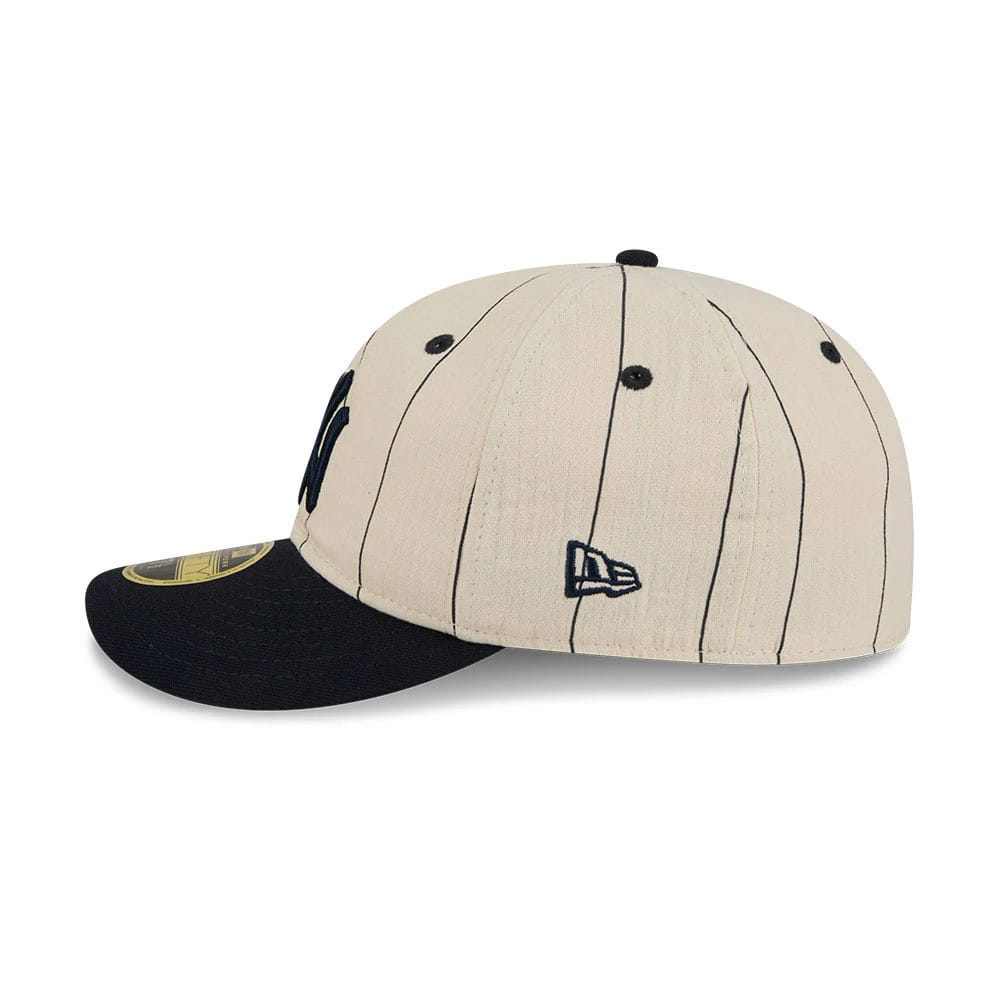 New York Yankees MLB Linen Cream Retro Crown 59FIFTY Fitted Cap-kentox
