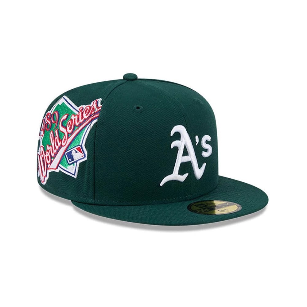 Athletics MLB Hidden Hit Dark Green 59FIFTY Fitted Cap-kentox
