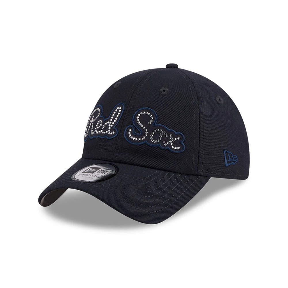 Boston Red Sox MLB Rhinestone Navy Casual Classic Adjustable Cap-kentox