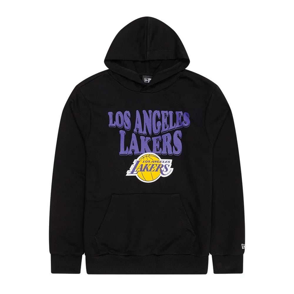 LA Lakers NBA Wordmark Black Pullover Hoodie-kentox