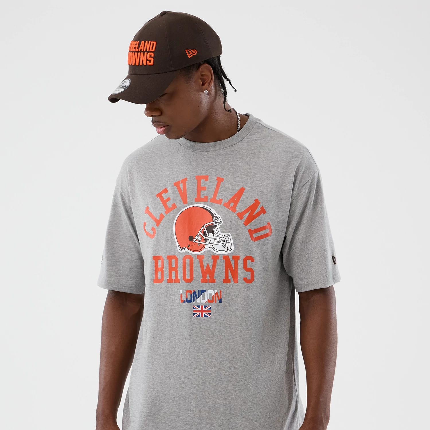 Cleveland Browns NFL International Series Games Grey Oversized T-Shirt-kentox