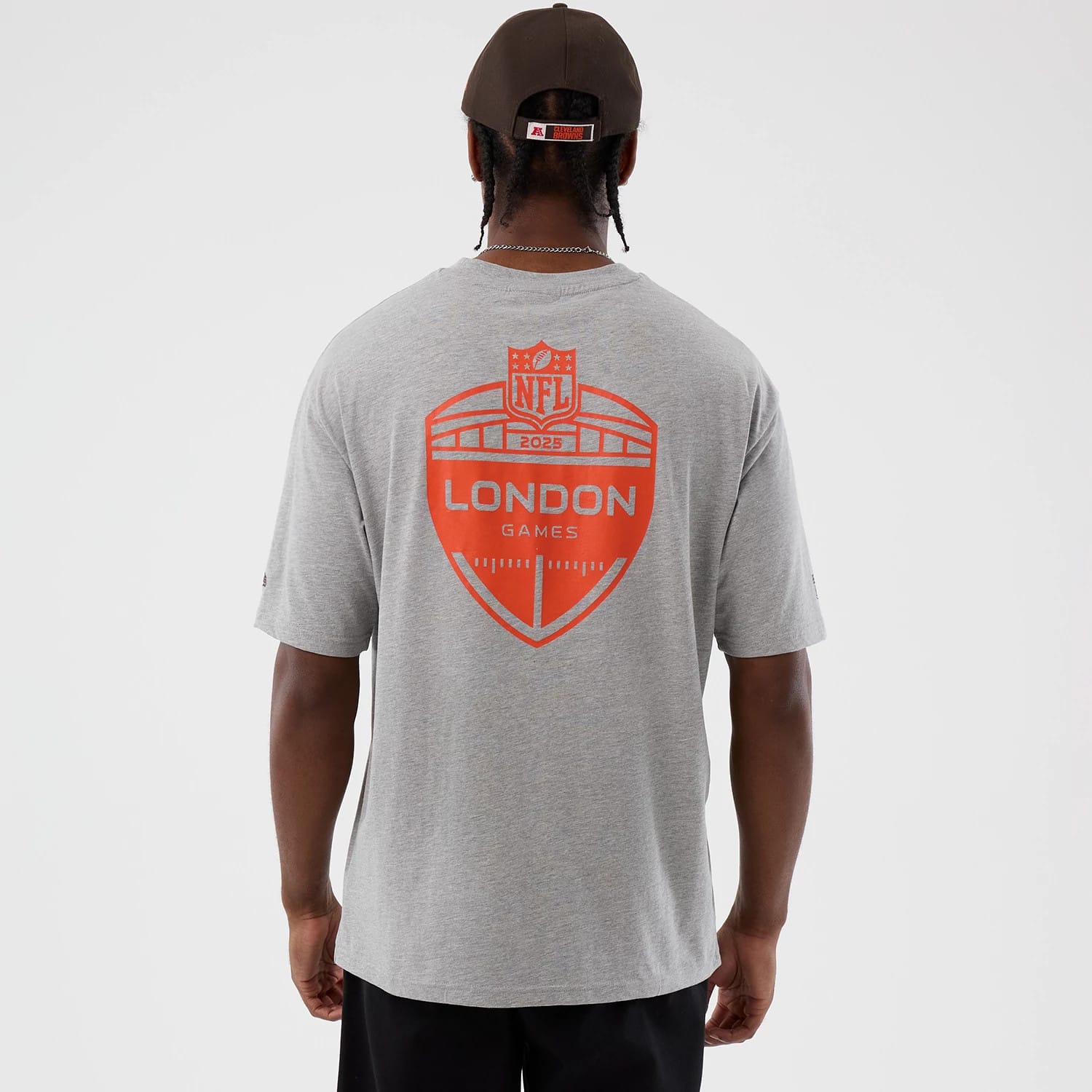 Cleveland Browns NFL International Series Games Grey Oversized T-Shirt-kentox
