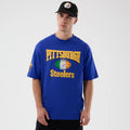 Pittsburgh Steelers NFL International Series Games Blue Oversized T-Shirt-kentox