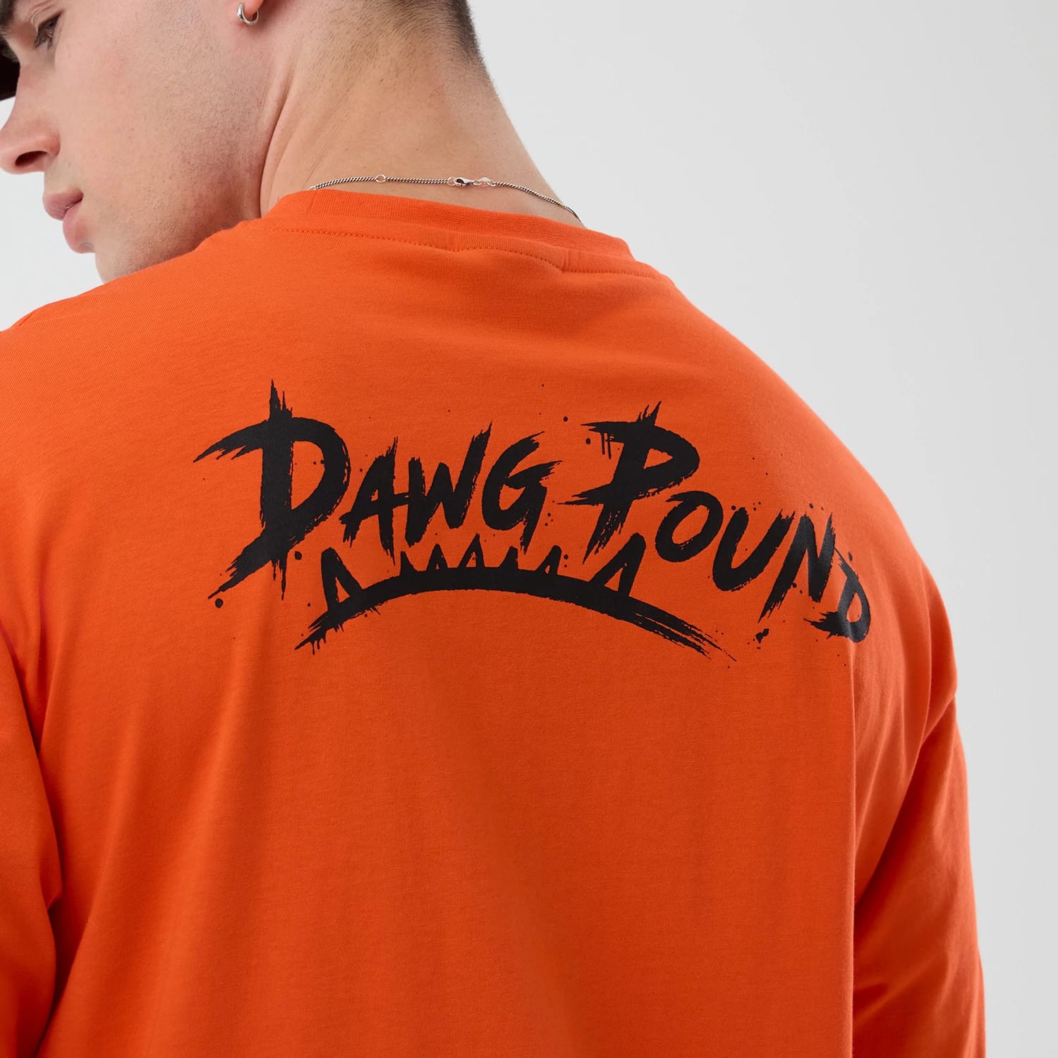 Cleveland Browns NFL International Series Games Orange Oversized T-Shirt-kentox