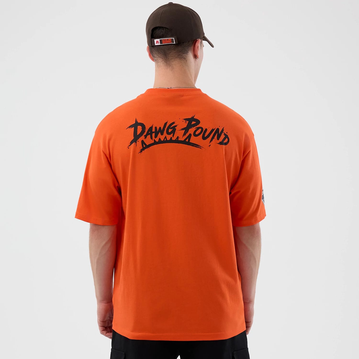 Cleveland Browns NFL International Series Games Orange Oversized T-Shirt-kentox