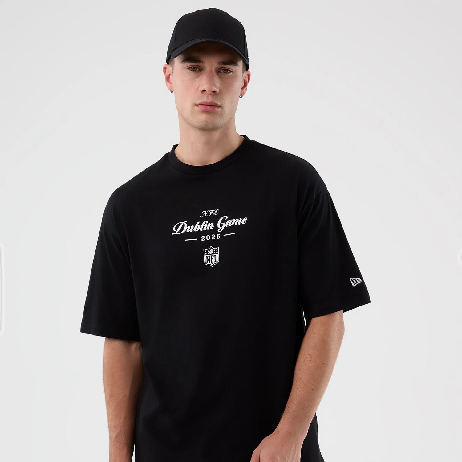 Dublin Game NFL International Series Games Black Oversized T-Shirt-kentox