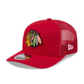 Chicago Blackhawks NHL Evergreen Red 9SEVENTY Stretch Snap Adjustable Cap-kentox